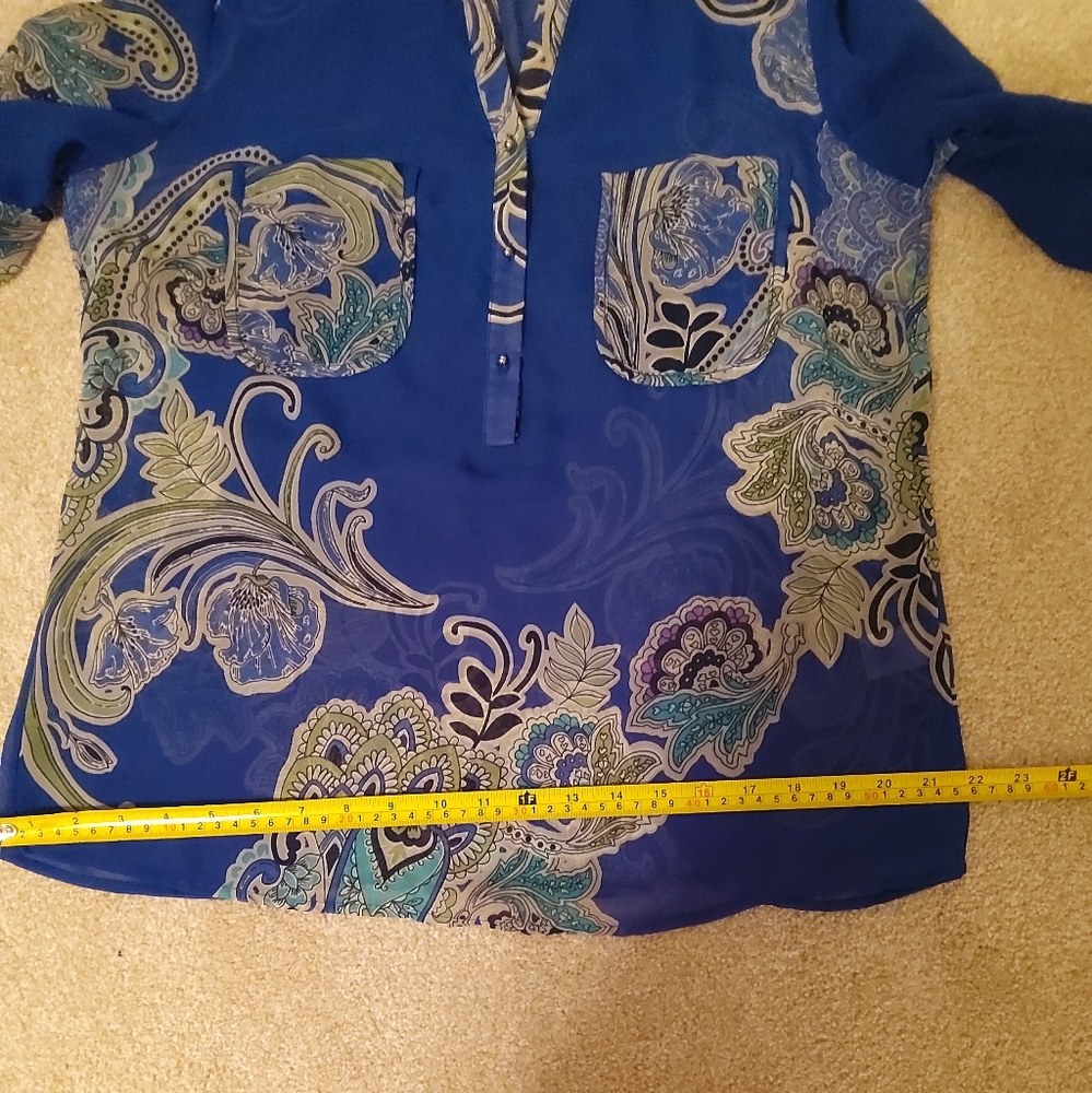 🌷DRESSBARN paisley Blouse S - Picture 7 of 9